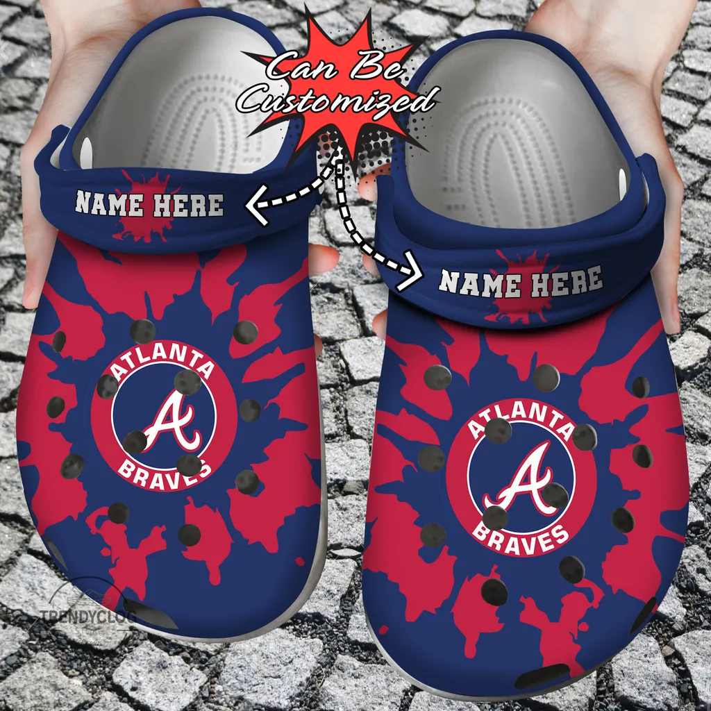 Baseball Crocs Personalized ABraves Color Splash Clog