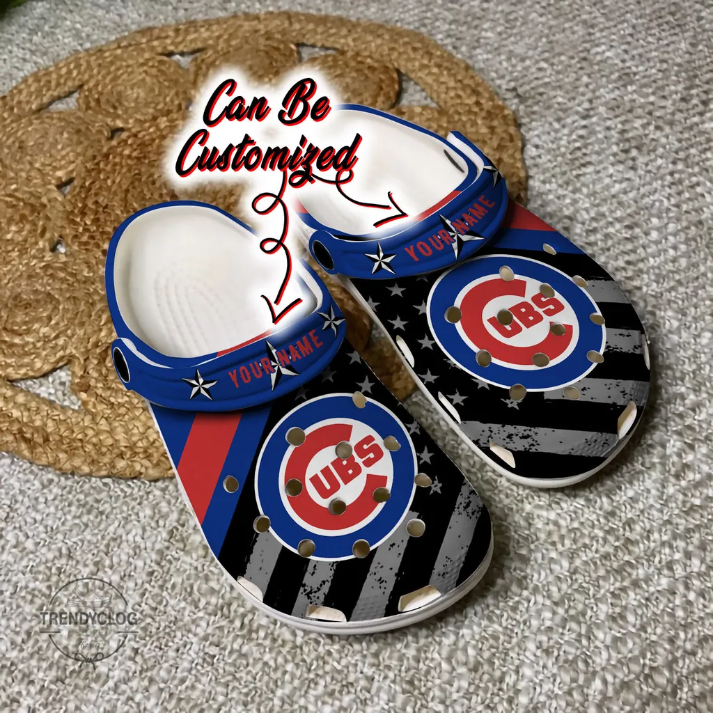 Baseball Crocs Personalized CCubs American Flag Clog