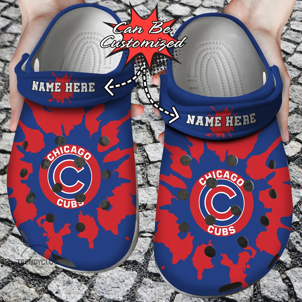 Baseball Crocs Personalized CCubs Color Splash Clog