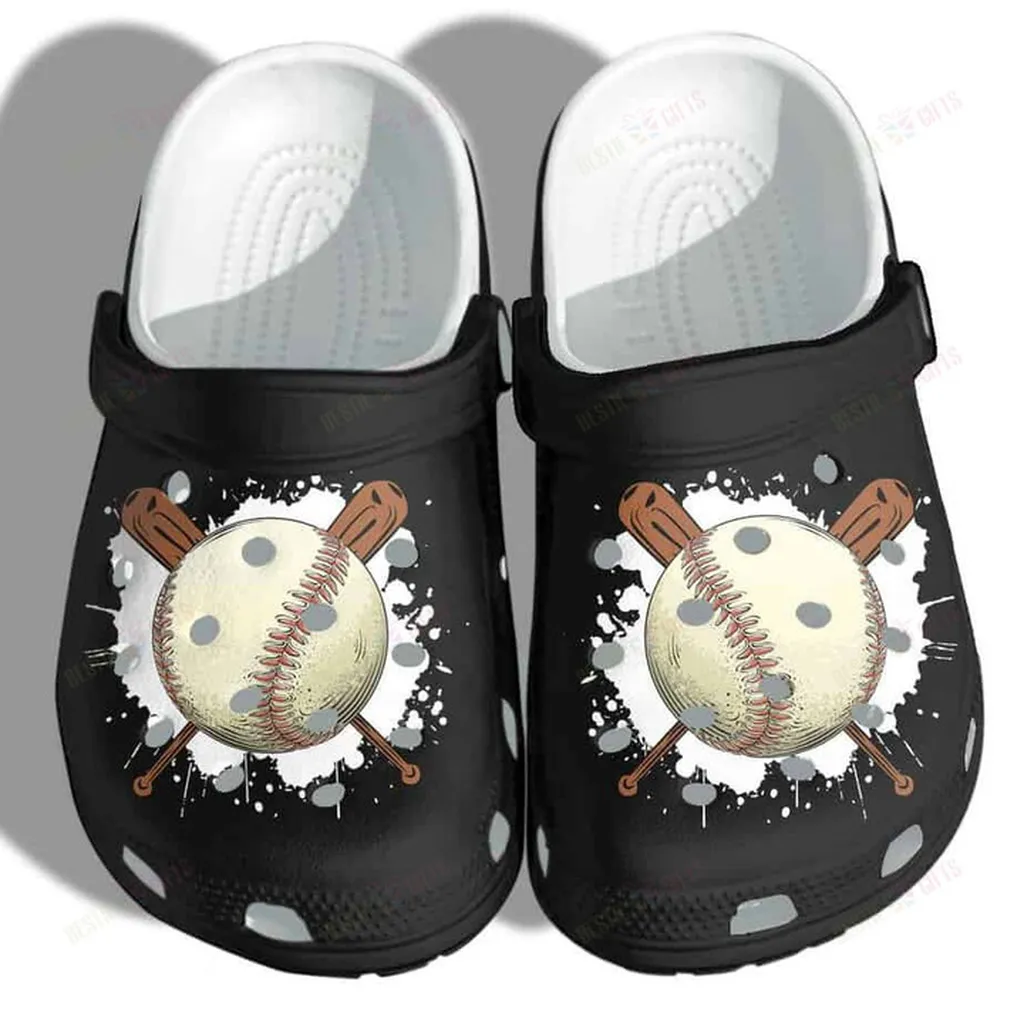 Baseball Crocs, Personalized Crocs Classic Clogs