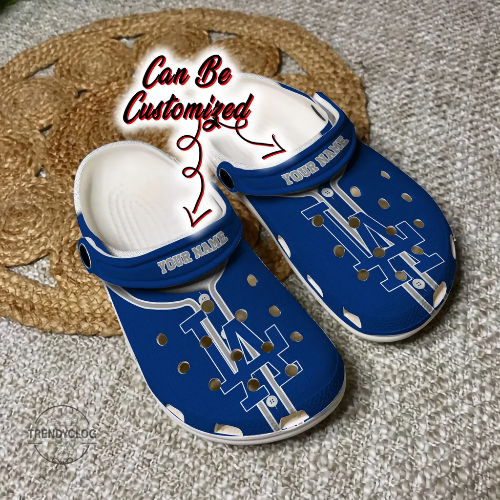 Baseball Crocs Personalized LA Dodgers Baseball Jersey Style Clog