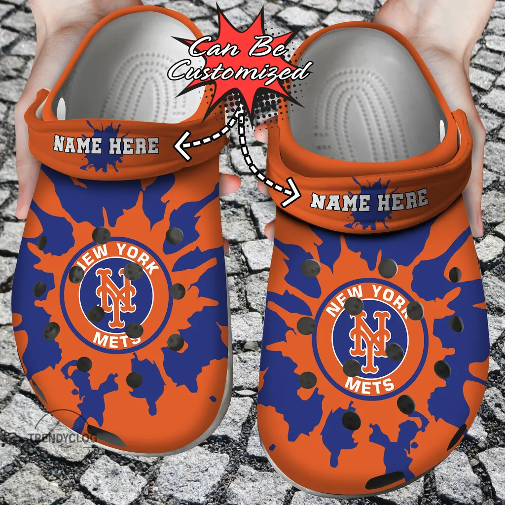 Baseball Crocs Personalized NY Mets Color Splash Clog