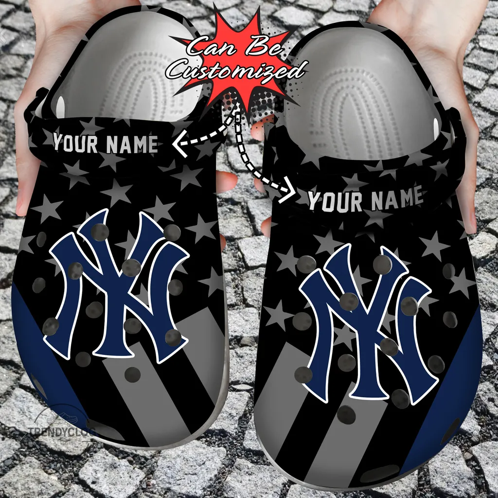 Baseball Crocs Personalized NY Yankees Star Flag Clog