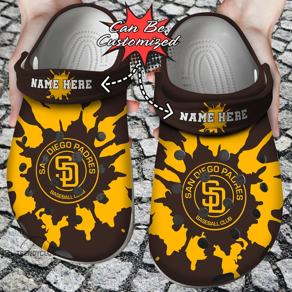 Baseball Crocs Personalized SD Padres Color Splash Clog