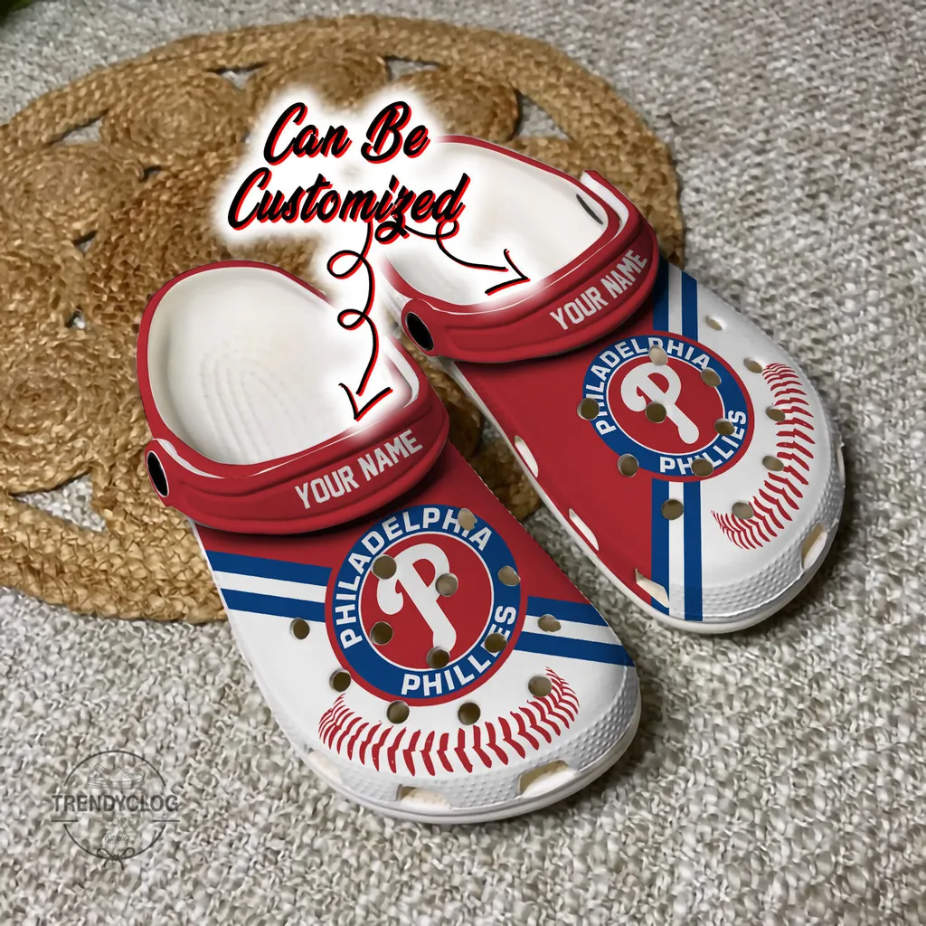 Baseball Crocs PPhillies Personalized Baseball Logo Team Clog