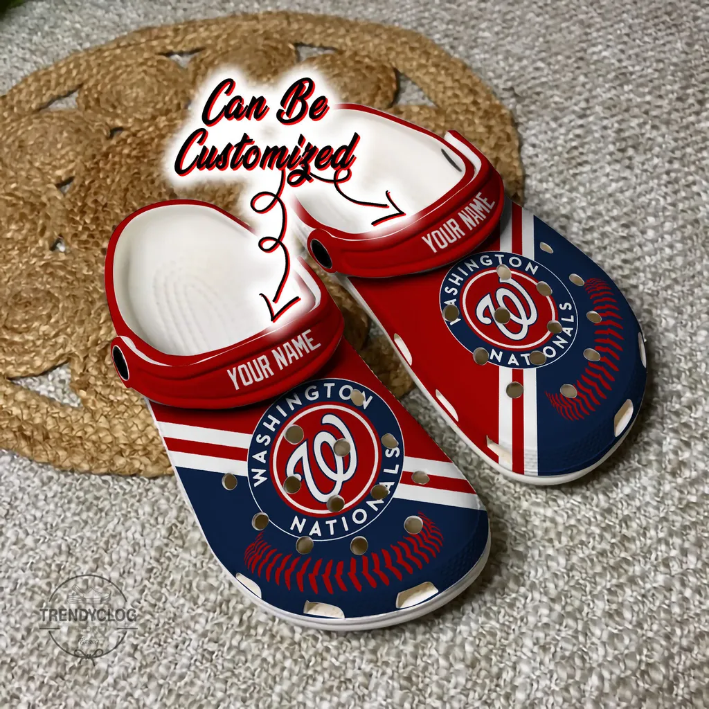 Baseball Crocs WNationals Personalized Baseball Logo Team Clog