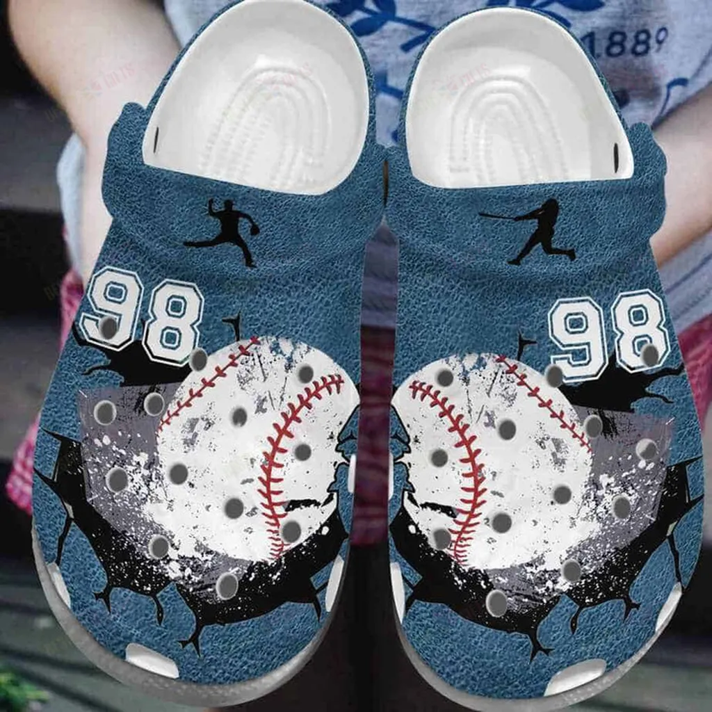 Baseball Falls Against The Wall Crocs, Personalized Crocs Classic Clogs