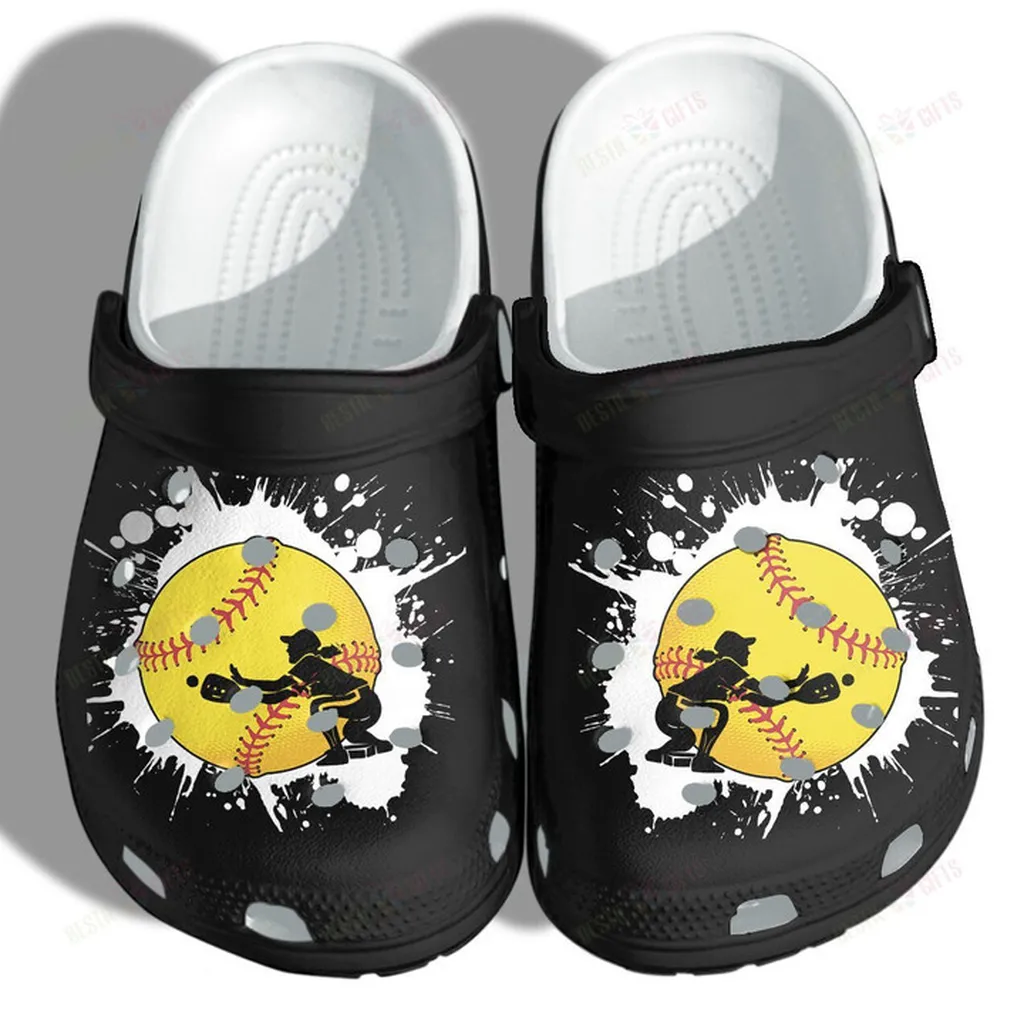 Baseball Girl Crocs Classic Clogs