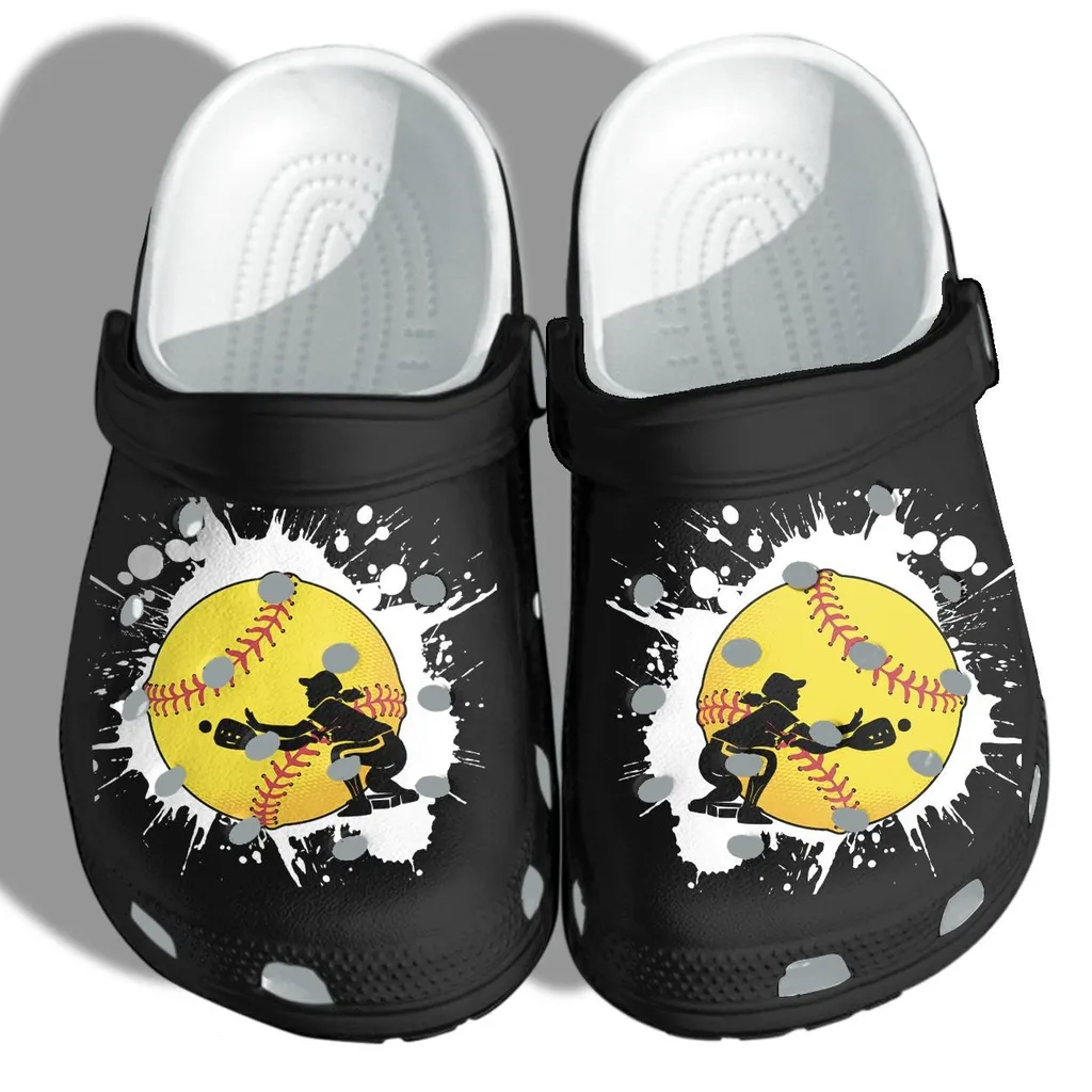 Baseball Girl Custom Crocs