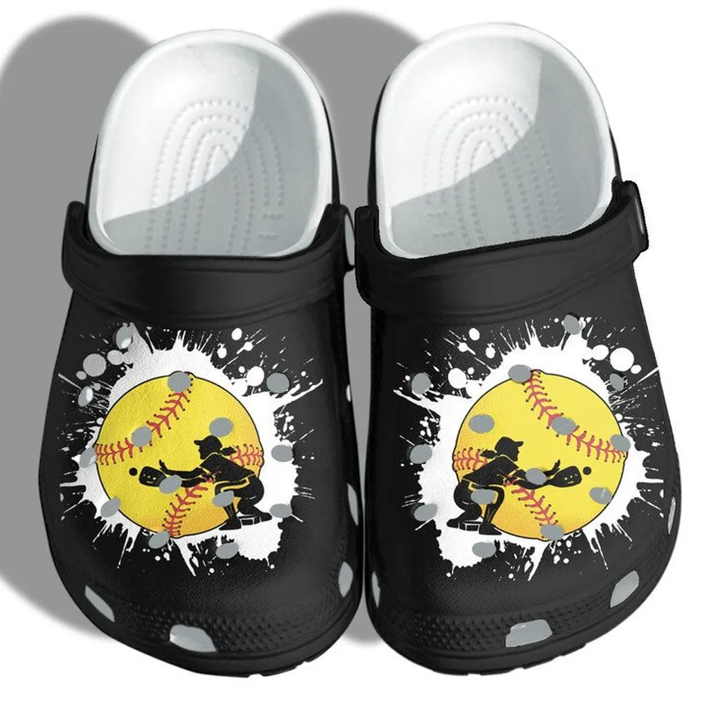 Baseball Girl Custom Crocs Classic Clogs