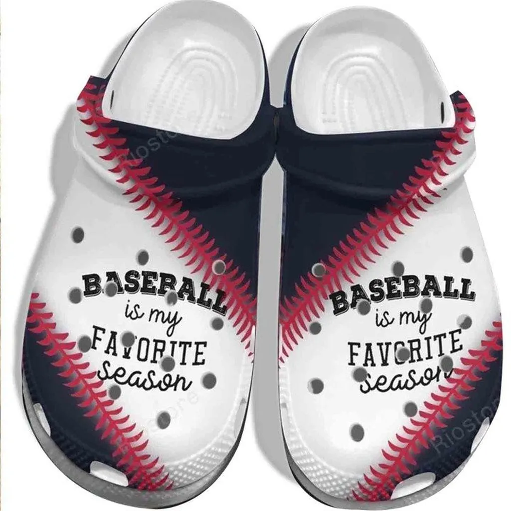 Baseball Is My Favorite Season Crocs Classic Clogs