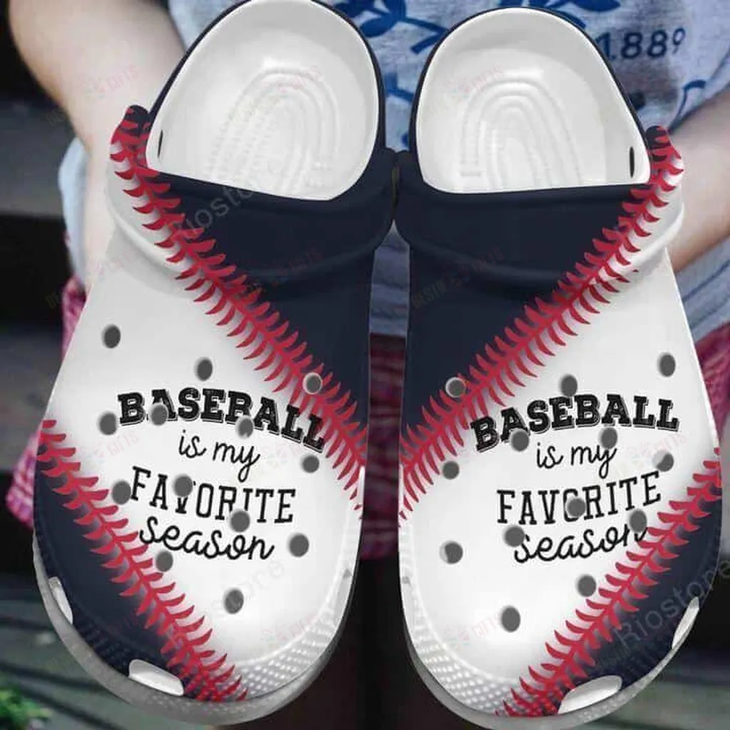 Baseball Is My Favorite Season Crocs Classic Clogs