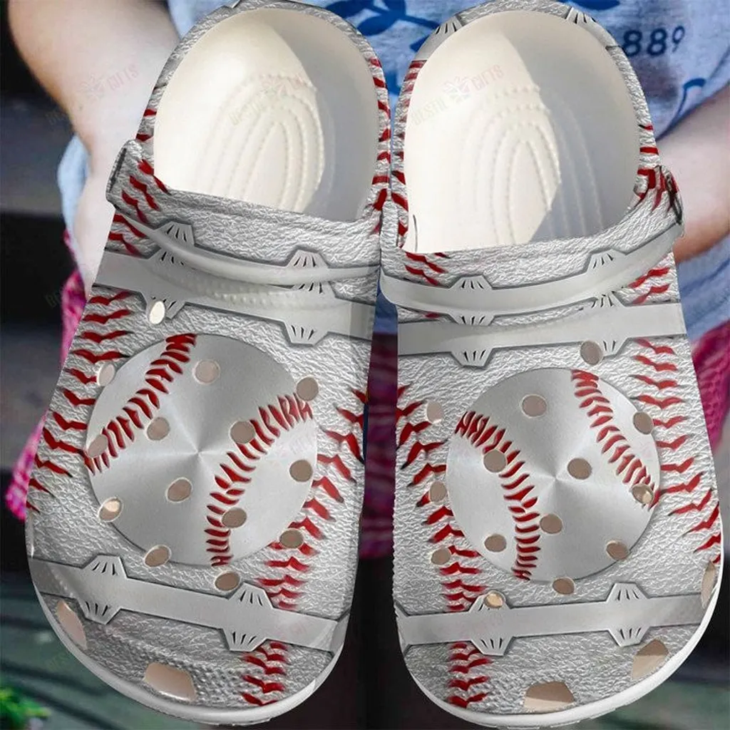 Baseball Metal Crocs Classic Clogs