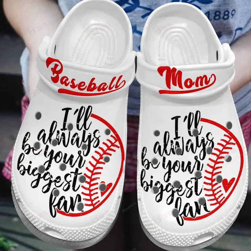 Baseball Mom Crocs, Personalized Crocs Classic Clogs