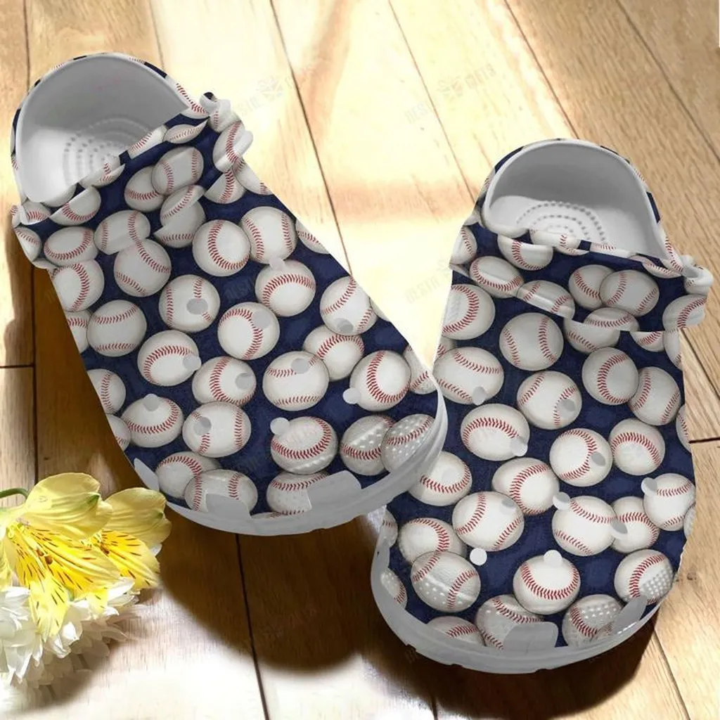 Baseball Pattern Crocs Classic Clogs