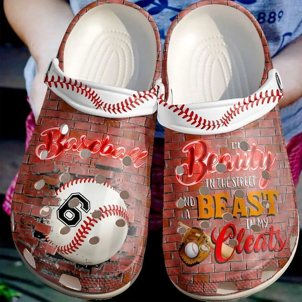 Baseball Personalized Beauty In The Street Crocs Classic Clogs