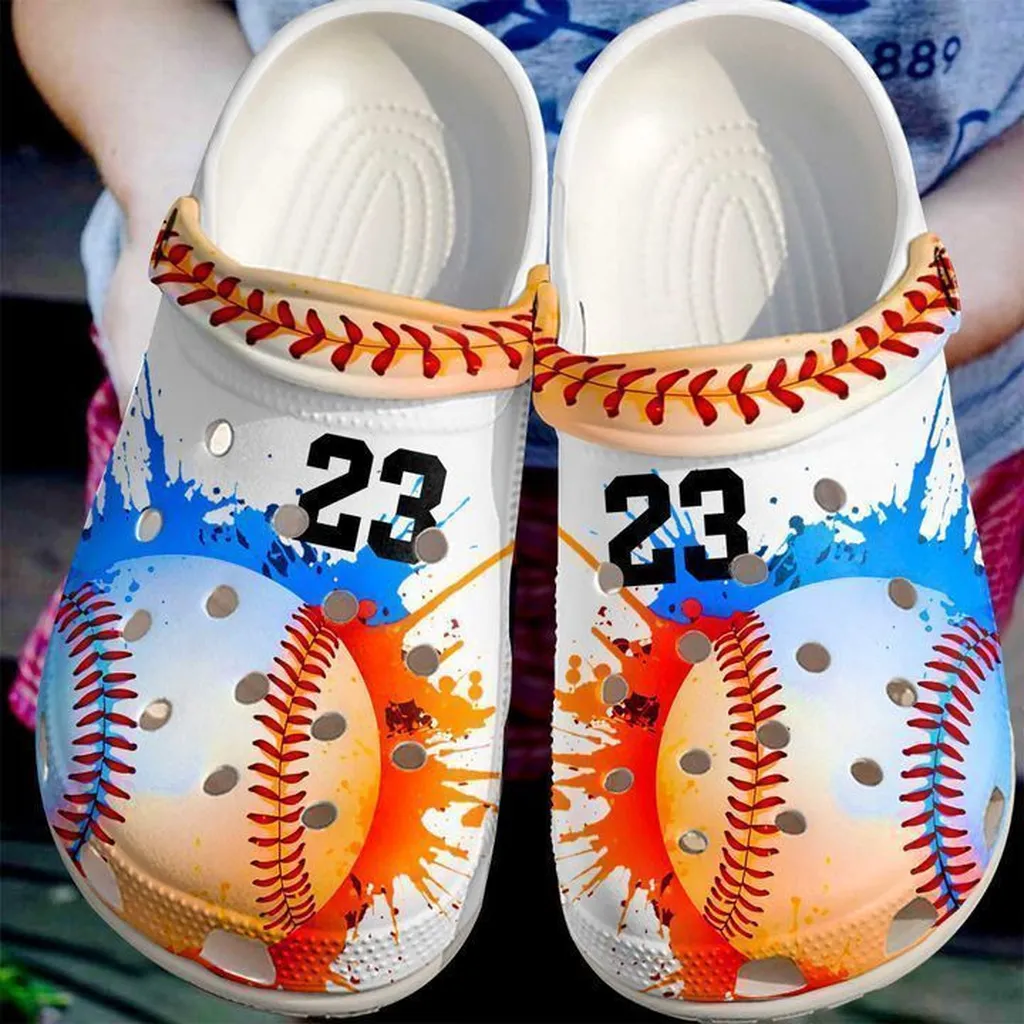 Baseball Personalized I Love Crocs Classic Clogs