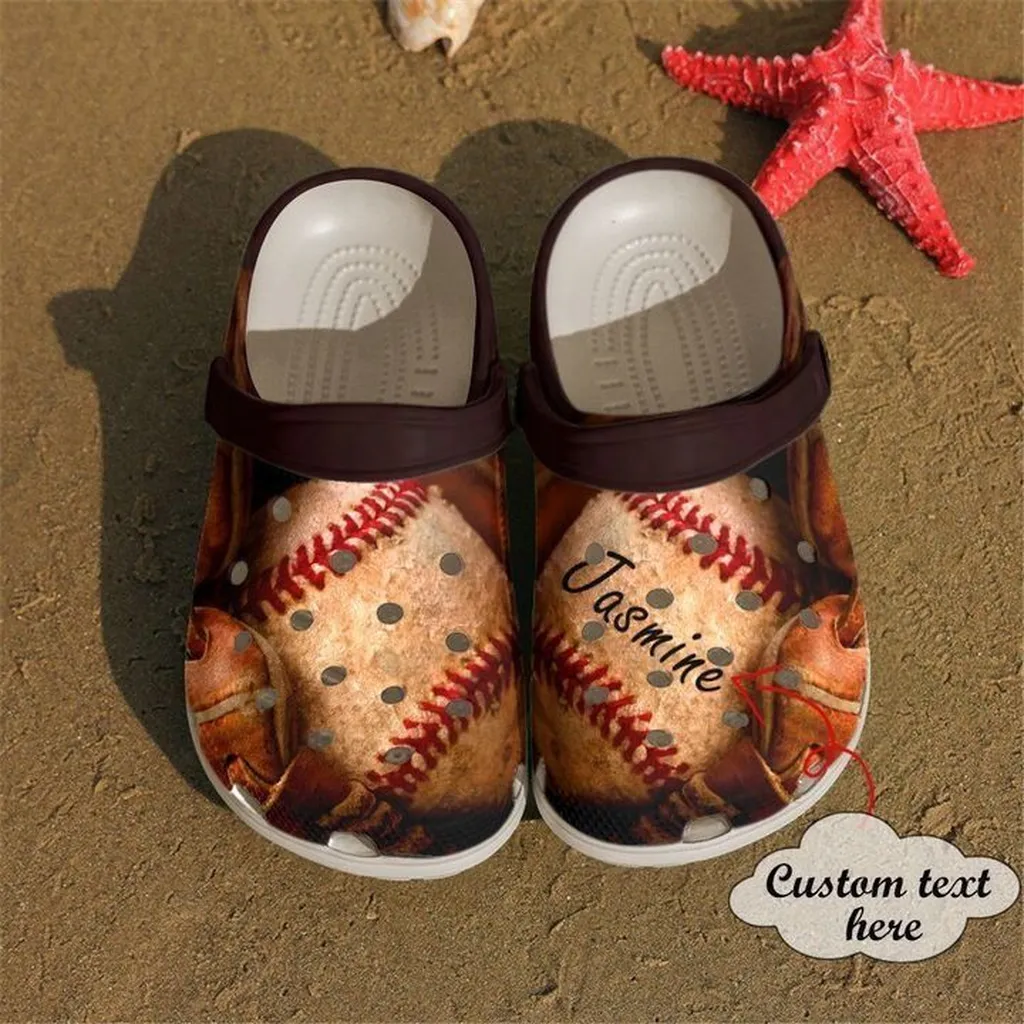 Baseball Personalized Retro Crocs Classic Clogs