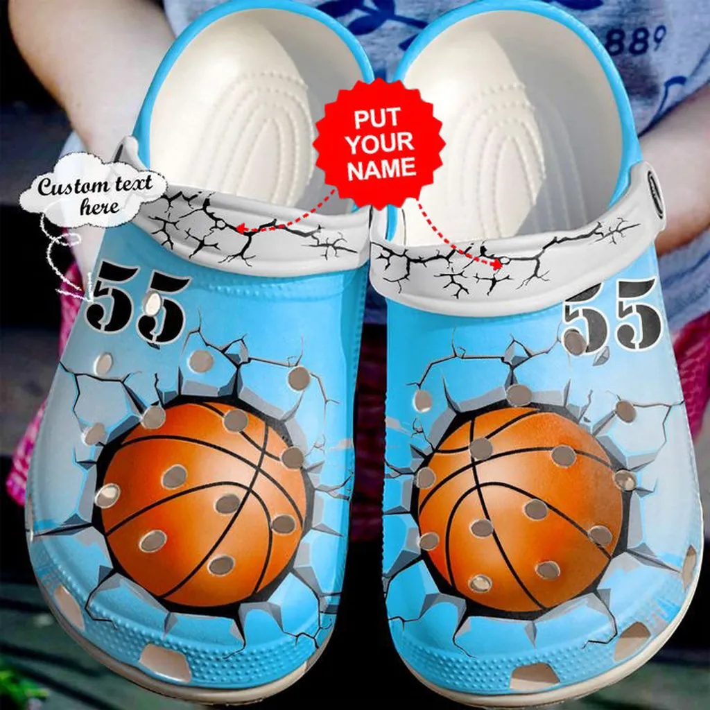 Basketball Crocs - Basketball Crack Personalized Name Number Clog