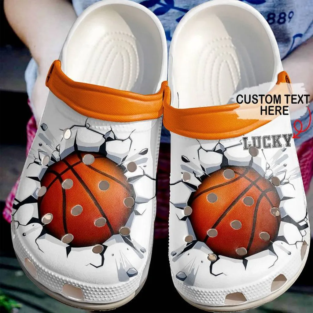 Basketball Crocs - Basketball Custom Name Crack Clog