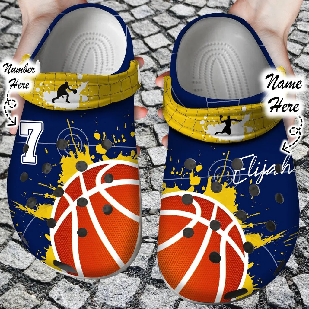 Basketball Crocs - Basketball Passion Custom Name Number Clog