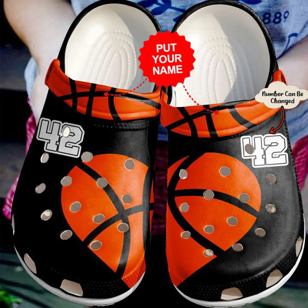 Basketball Crocs - Basketball Personalized Heart Clog