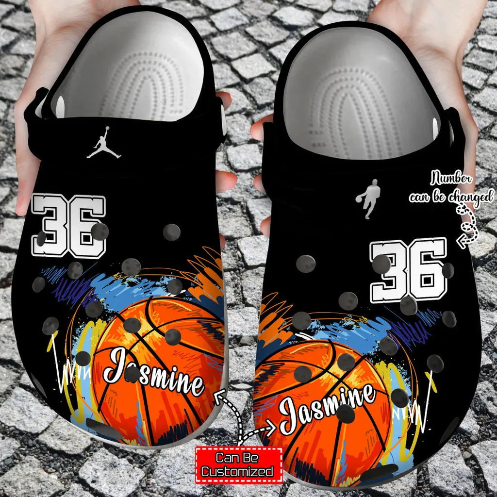 Basketball Crocs - Basketball Personalized Lover Black Clog