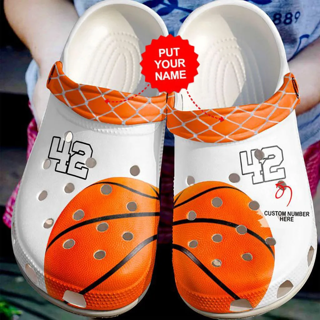 Basketball Crocs - Basketball Personalized Lovers White Clog