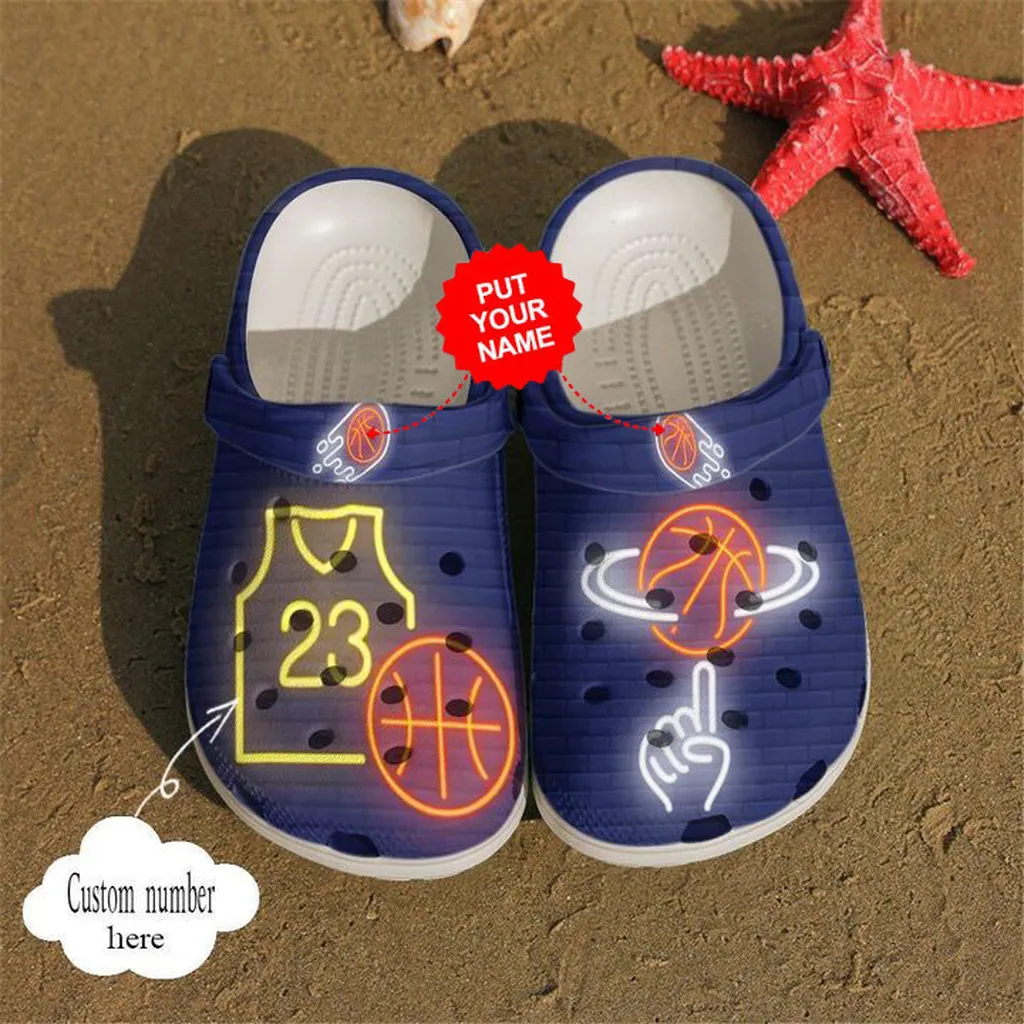 Basketball Crocs - Basketball Personalized Neon Clog