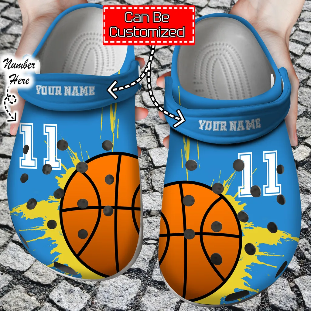 Basketball Crocs Basketball Personalized Lover Blue Clog