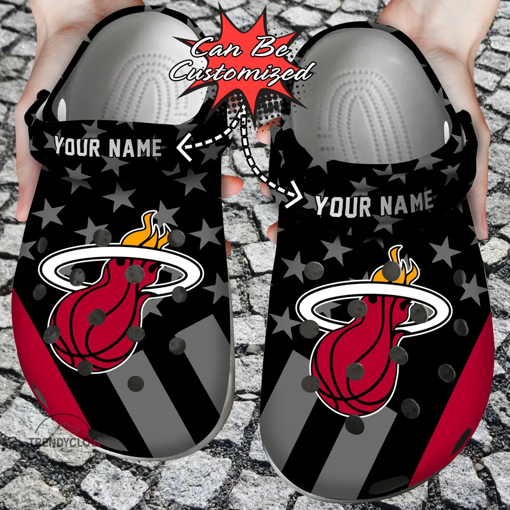 Basketball Crocs Personalized MHeat Star Flag Clog