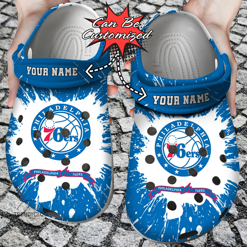 Basketball Crocs Personalized P76ers Team Clog