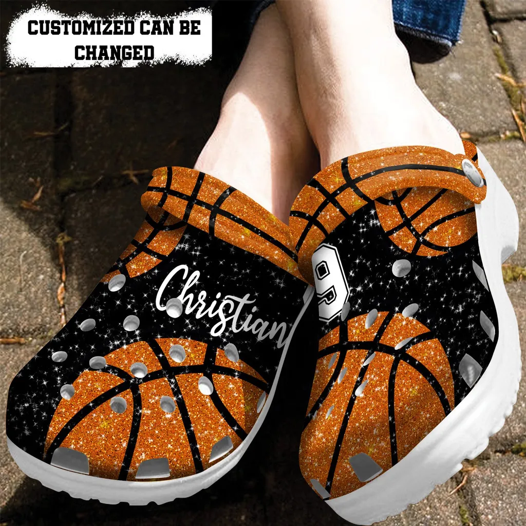 Basketball Glitter Personalized Lover Crocs Clog