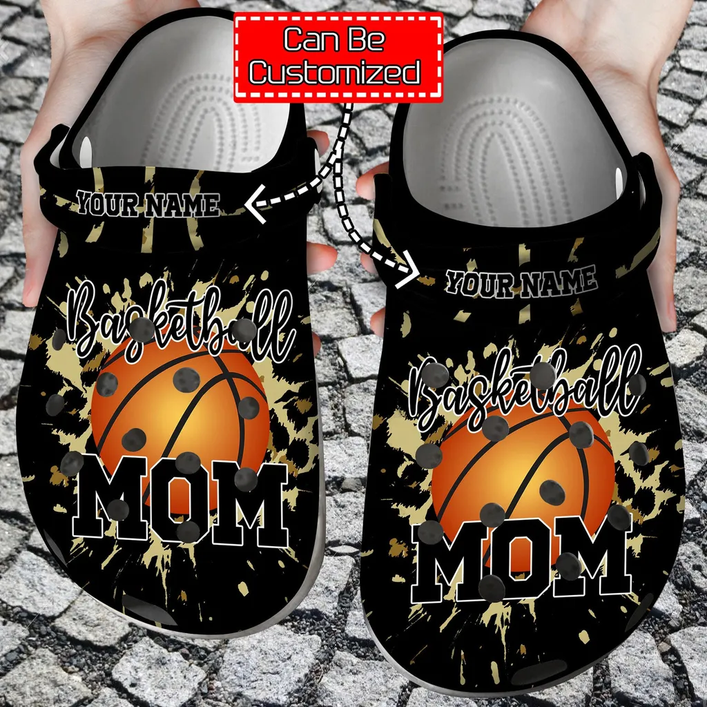 Basketball Mom On Cheetah Crocs Clog