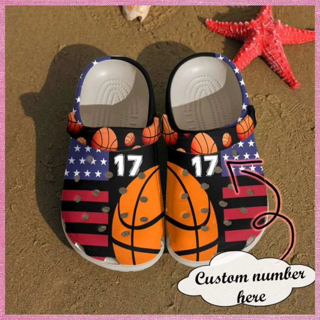 Basketball Personalized American Gift For Fan Rubber Crocs Clog