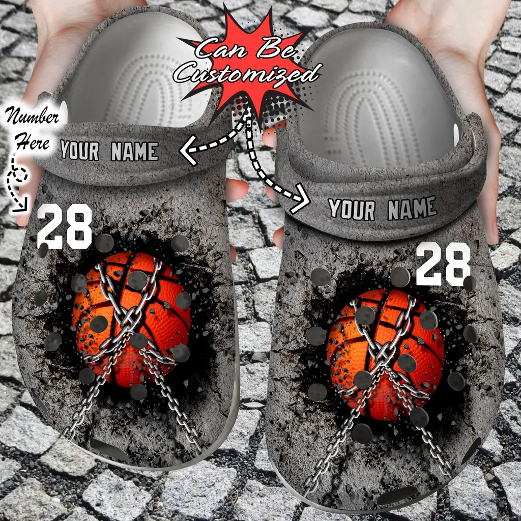 Basketball Personalized Chain Crocs Crocs Clog