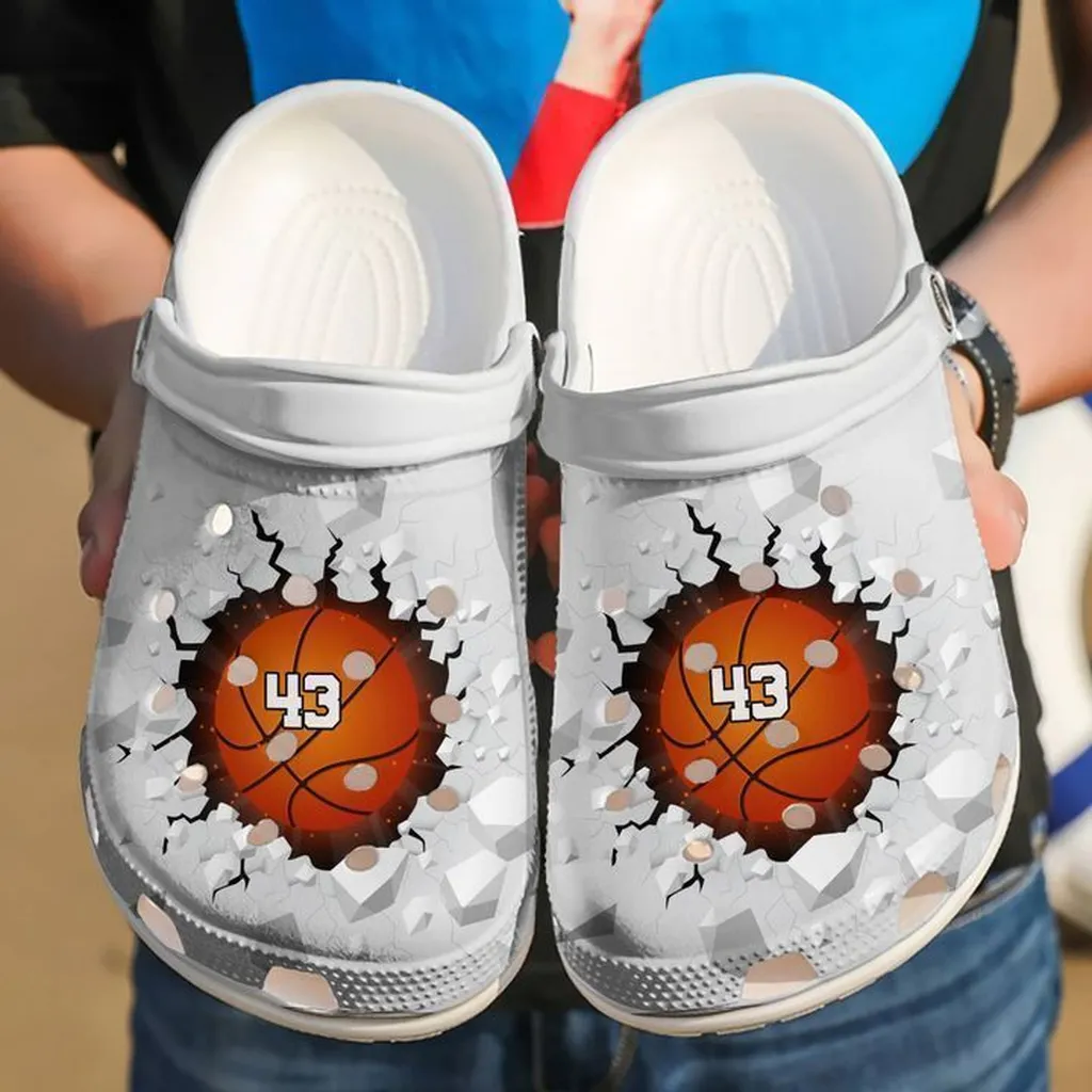 Basketball Personalized Crack Crocs Classic Clogs