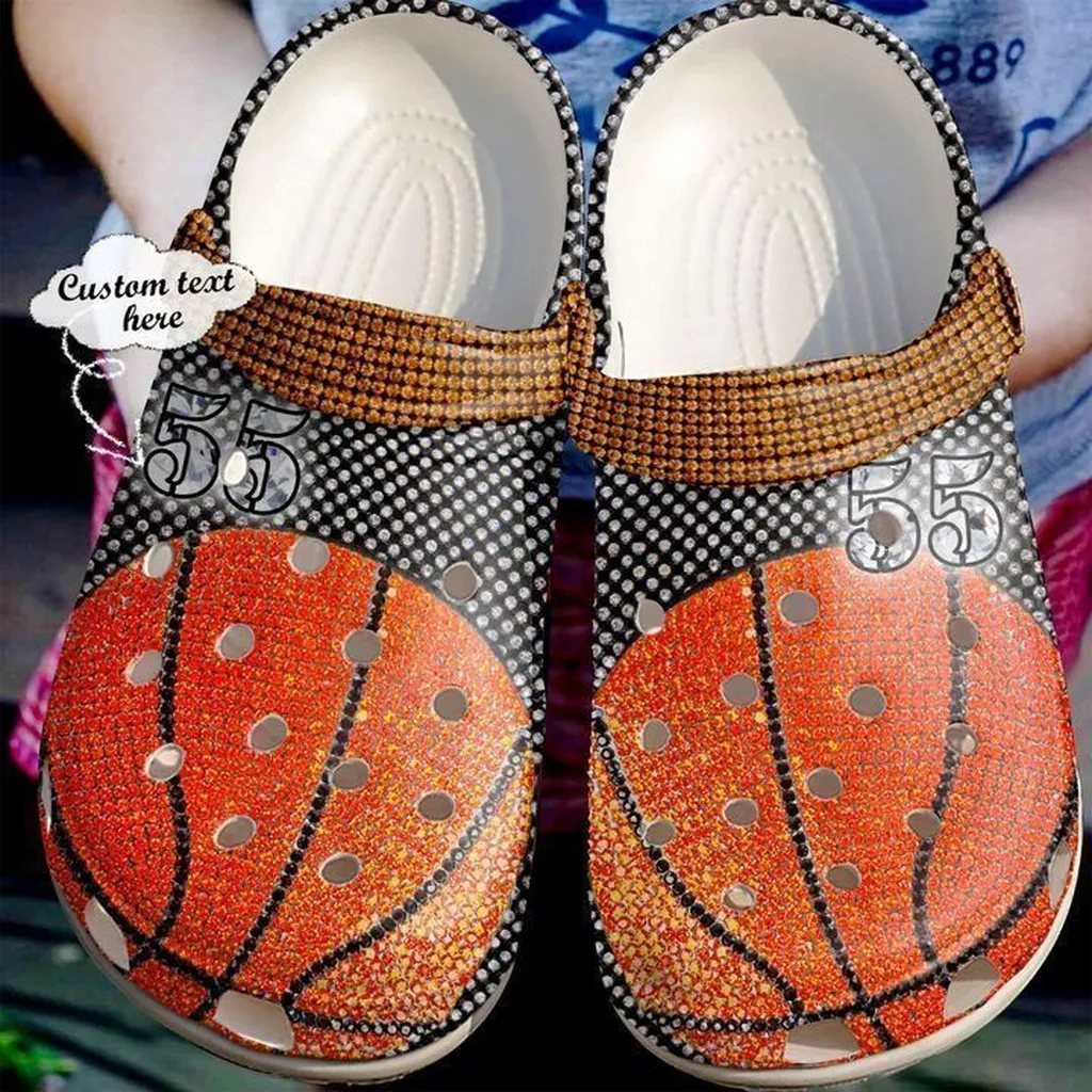 Basketball Personalized Diamond Crocs Classic Clogs