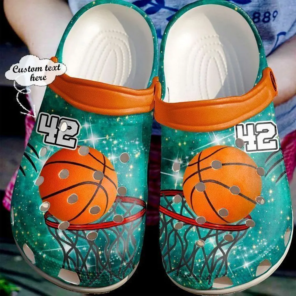 Basketball Personalized Galaxy Net Crocs Classic Clogs