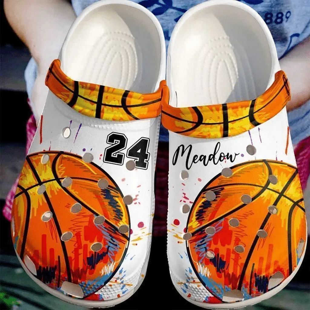 Basketball Personalized I Love Crocs Classic Clogs