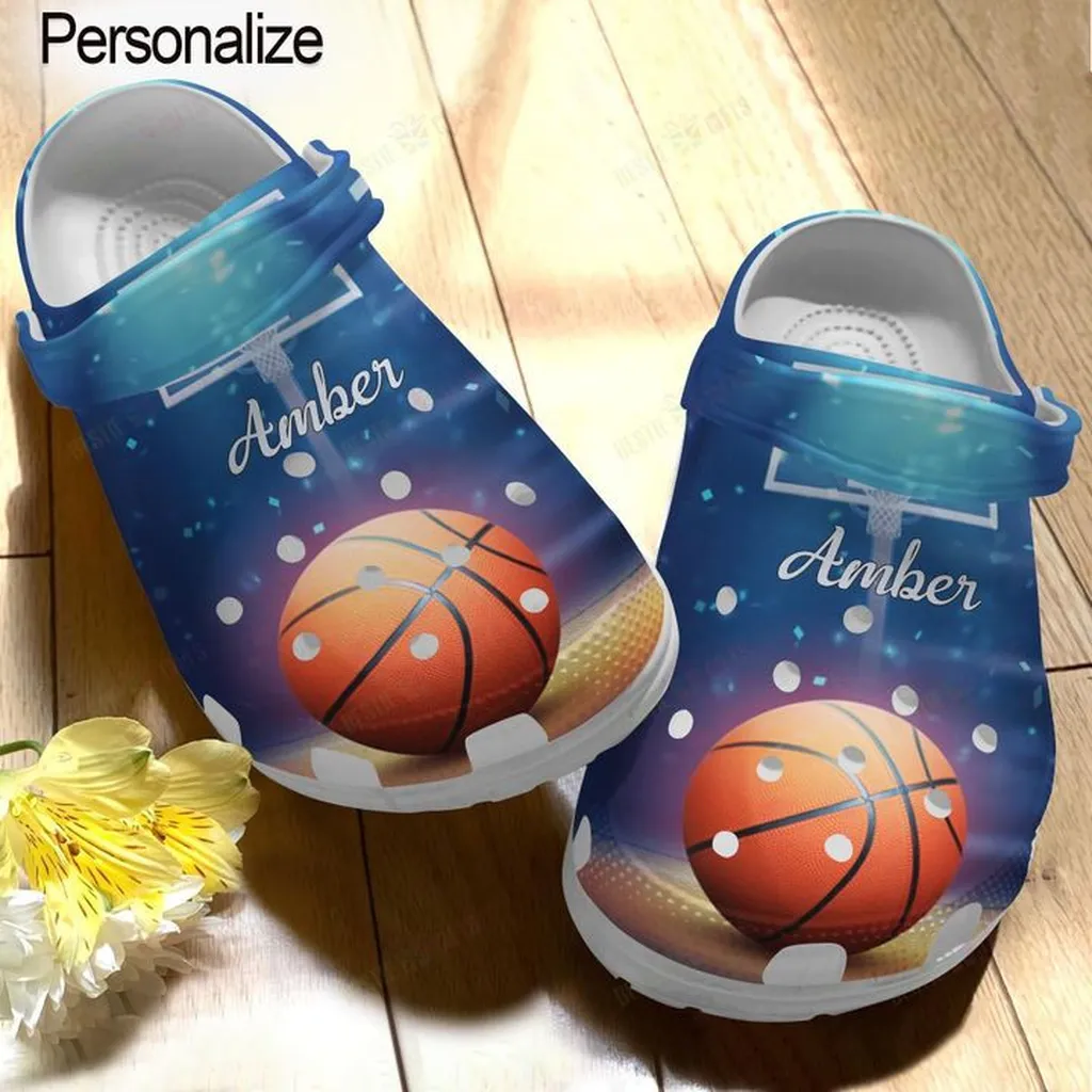 Basketball Personalized Love Basketball Crocs, Personalized Crocs Classic Clogs