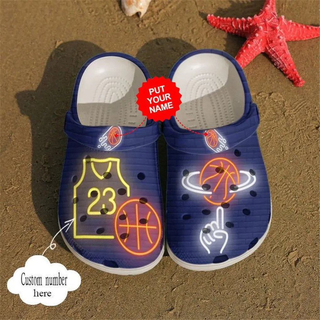 Basketball Personalized Neon Crocs Clog