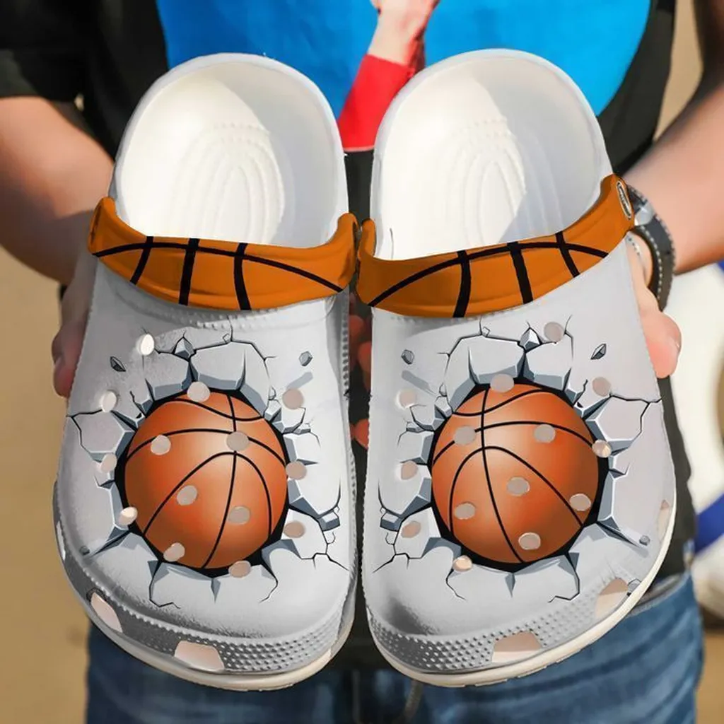 Basketball Wall Crack Ball Crocs Classic Clogs