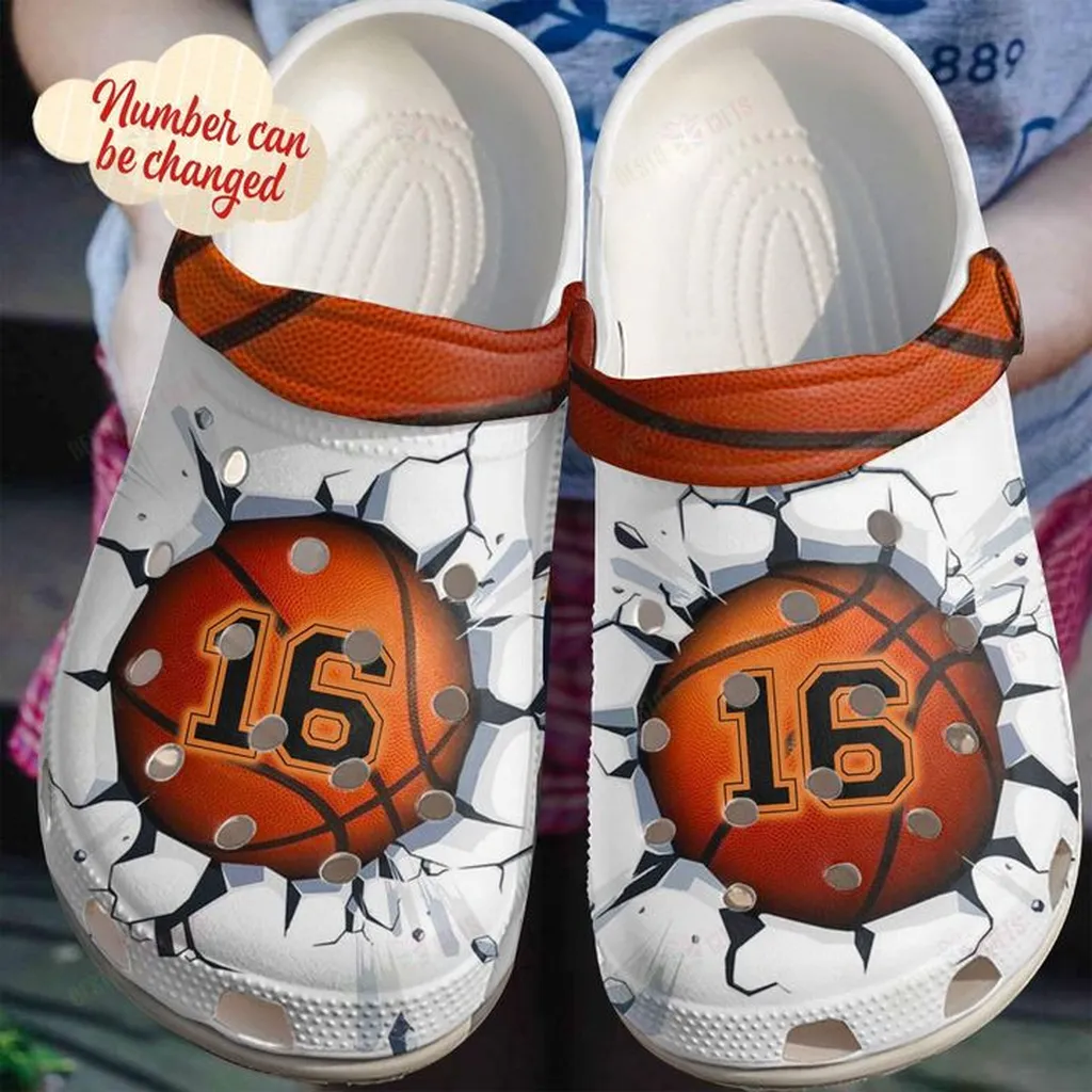 Basketball White Sole Personalized Love Of The Game Crocs Classic Clogs