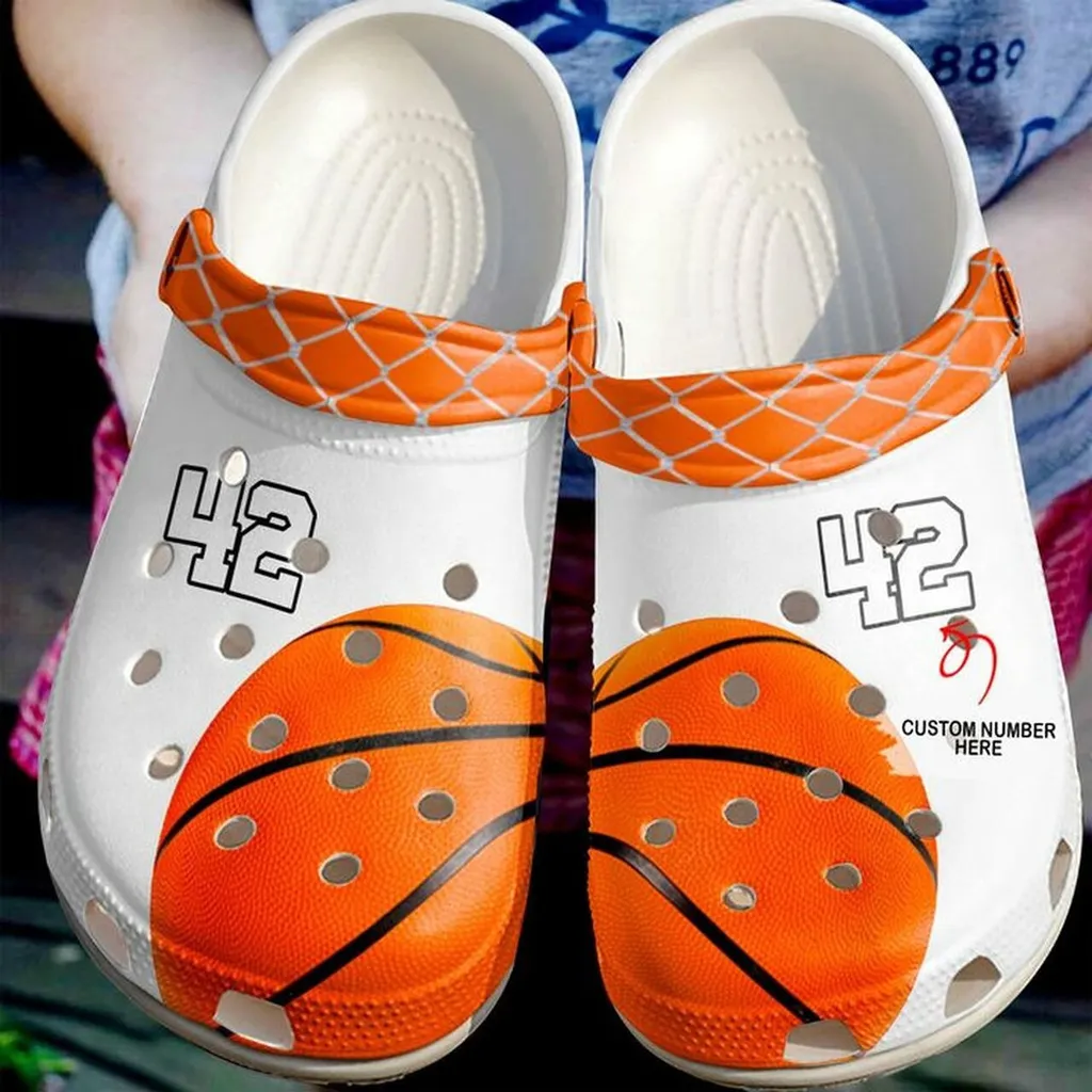 Basketball Your Number Comfortable For Mens And Womens Classic Water Rubber Crocs Clog