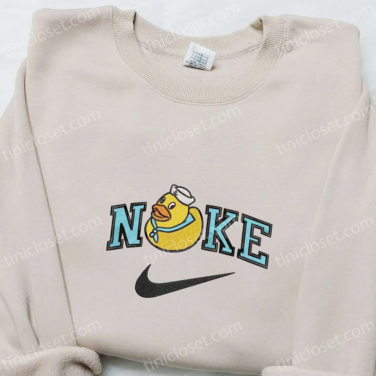 Bath Duck Sailor x Nike Swoosh Embroidered Shirt, Nike Inspired Embroidered Hoodie, Best Gifts For Family