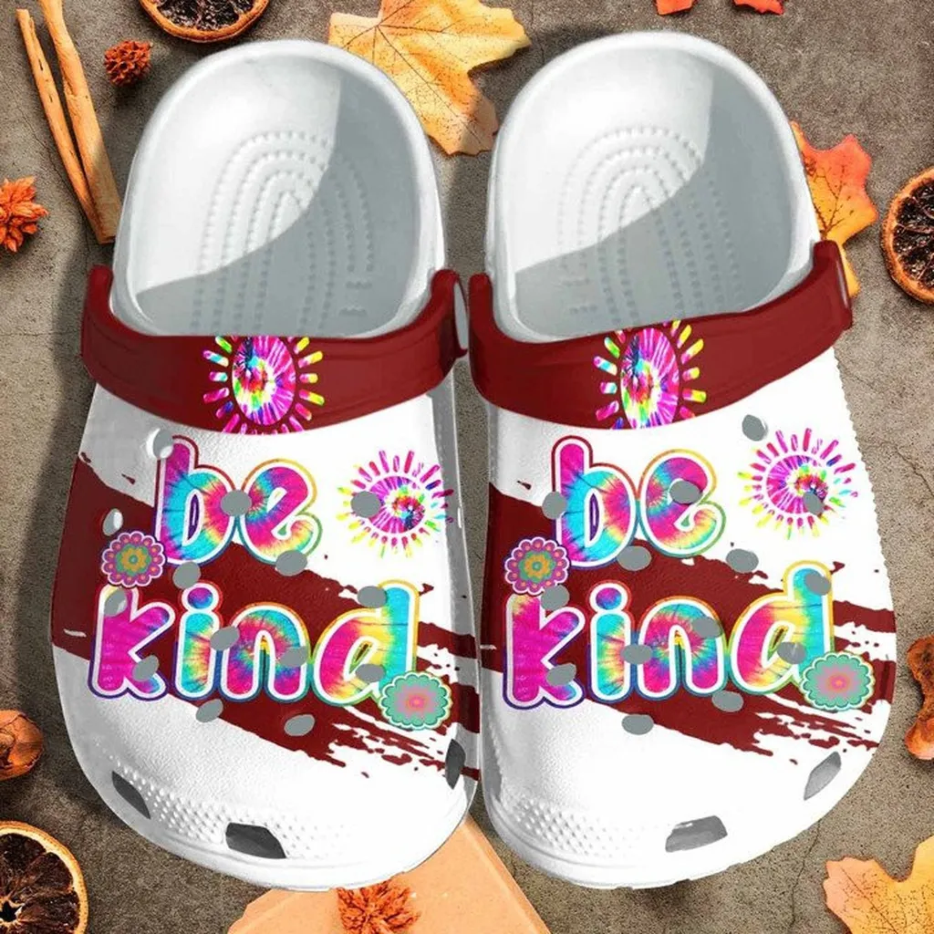 Be Kind Rainbow Custom Crocs Classic Clogs