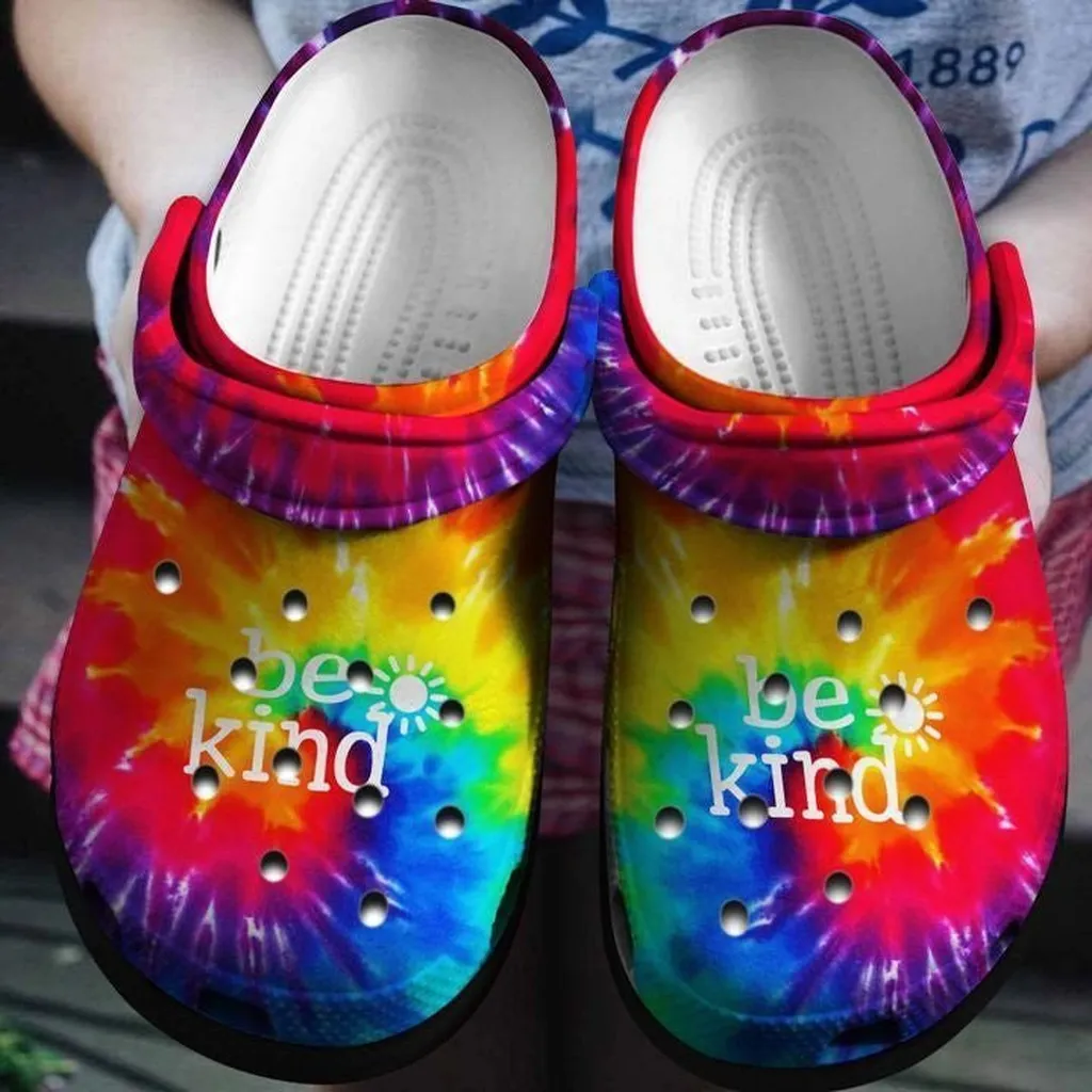 Be Kind Tie Dye Cool Crocs