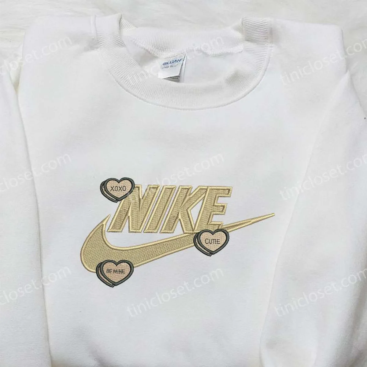 Be Mine Xo with Love x Nike Embroidered Hoodie, Nike Inspired Embroidered Shirt, Best Valentine? Gift Ideas