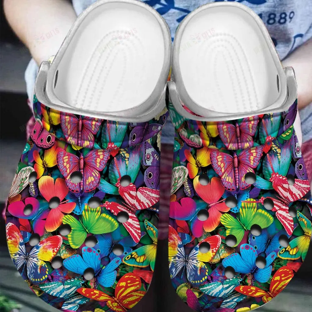 Beautiful Butterfly Crocs Classic Clogs